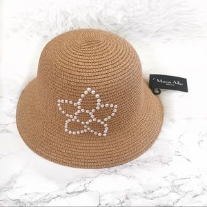 Marcus Adler bucket hat with pearl detail NWT